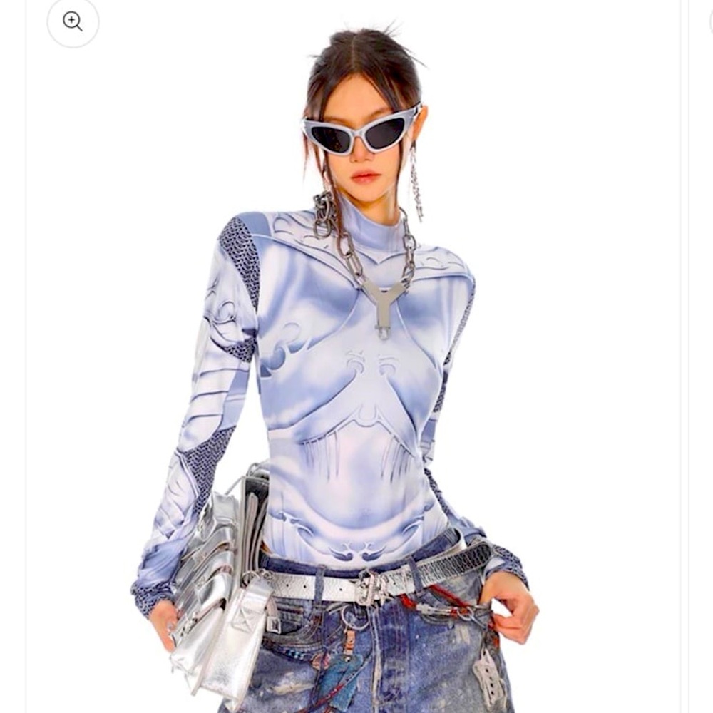 Stylish Women's Blue Top